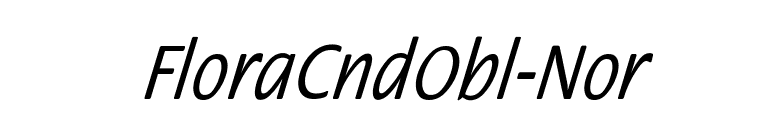 FloraCndObl-Nor font preview
