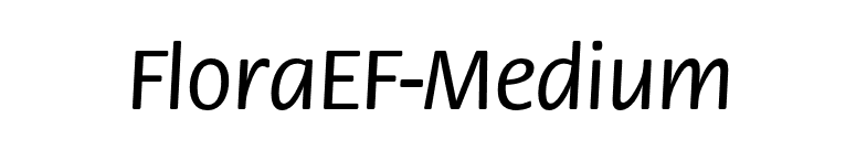 FloraEF-Medium font preview