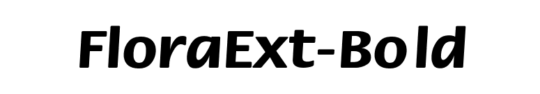 FloraExt-Bold font preview