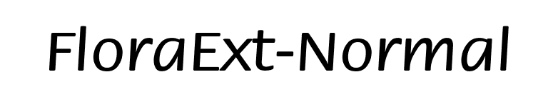 FloraExt-Normal font preview