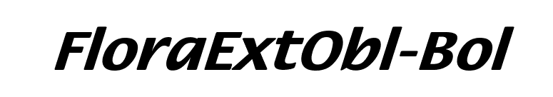 FloraExtObl-Bol font preview