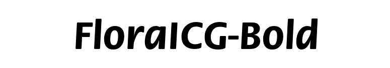 FloraICG-Bold font preview