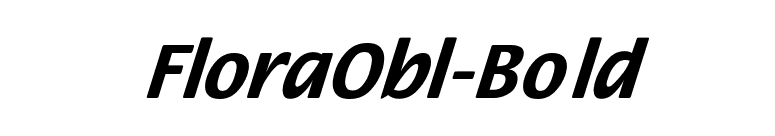 FloraObl-Bold font preview