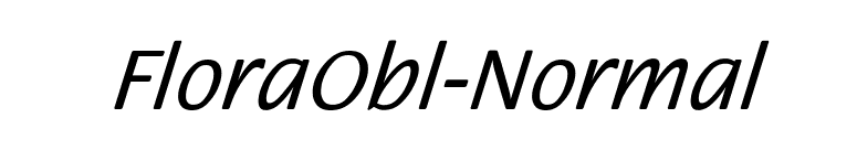FloraObl-Normal font preview