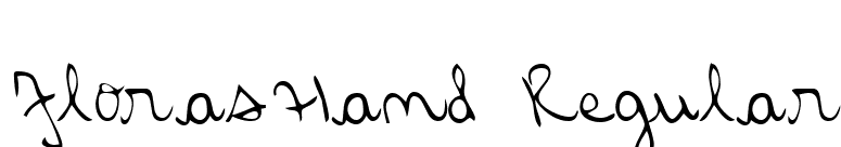 FlorasHand Regular font preview