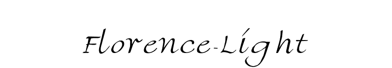 Florence-Light font preview