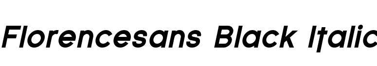 Florencesans Black Italic font preview