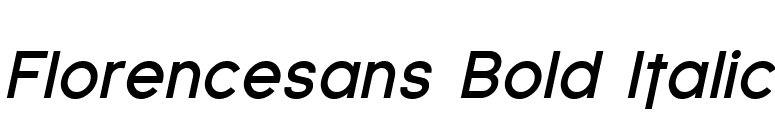 Florencesans Bold Italic font preview