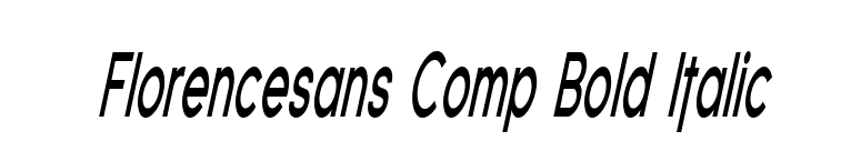 Florencesans Comp Bold Italic font preview