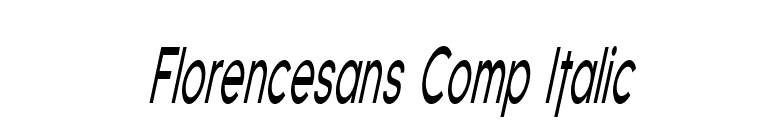 Florencesans Comp Italic font preview