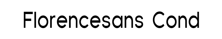 Florencesans Cond font preview