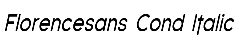 Florencesans Cond Italic font preview