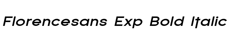 Florencesans Exp Bold Italic font preview
