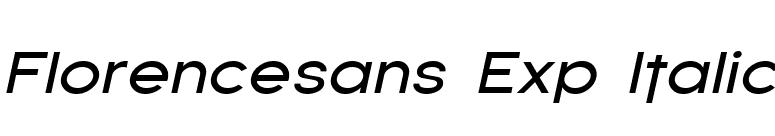 Florencesans Exp Italic font preview