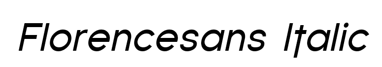 Florencesans Italic font preview