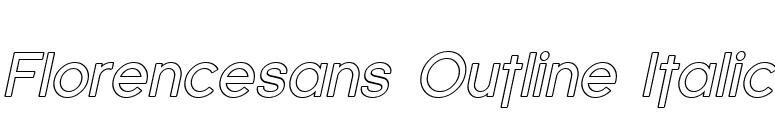 Florencesans Outline Italic font preview