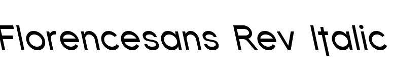 Florencesans Rev Italic font preview