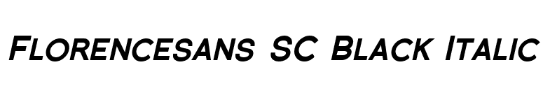 Florencesans SC Black Italic font preview