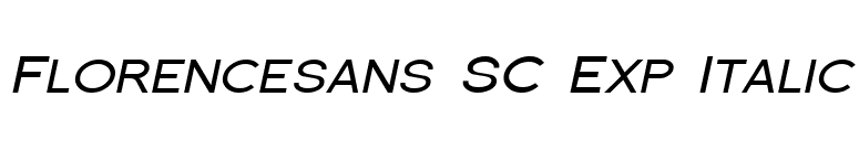Florencesans SC Exp Italic font preview