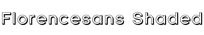 Florencesans Shaded font preview