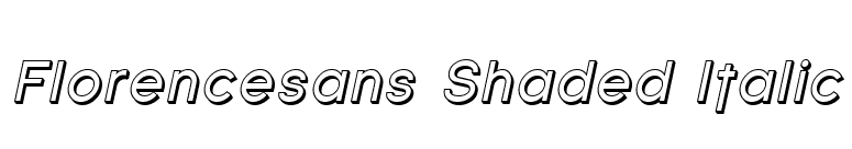 Florencesans Shaded Italic font preview