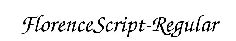 FlorenceScript-Regular font preview
