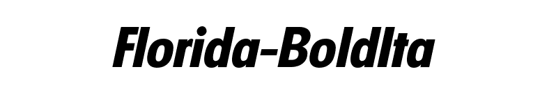 Florida-BoldIta font preview