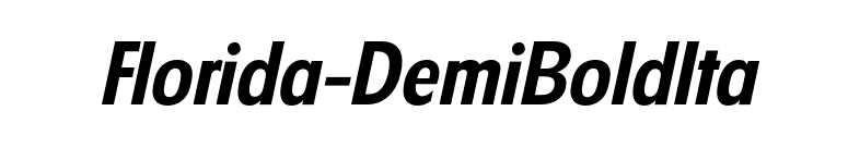 Florida-DemiBoldIta font preview
