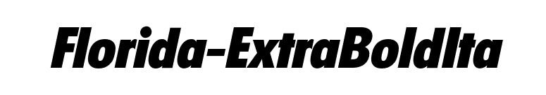 Florida-ExtraBoldIta font preview