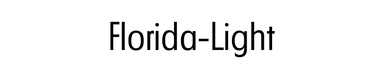 Florida-Light font preview