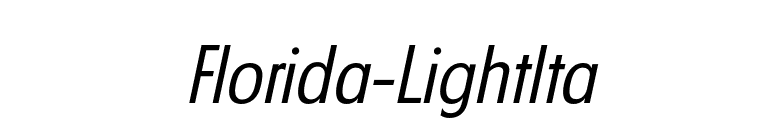 Florida-LightIta font preview