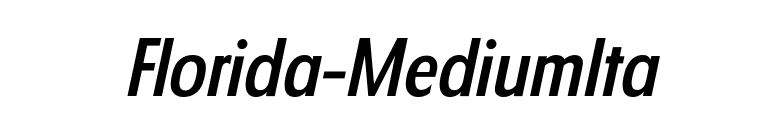 Florida-MediumIta font preview
