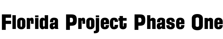 Florida Project Phase One font preview
