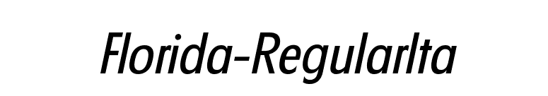 Florida-RegularIta font preview