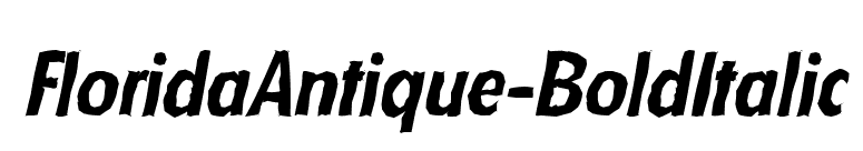 FloridaAntique-BoldItalic font preview