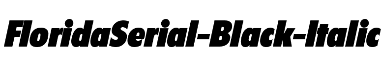 FloridaSerial-Black-Italic font preview