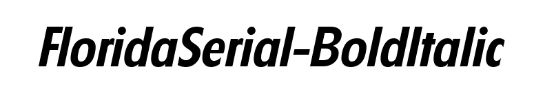FloridaSerial-BoldItalic font preview