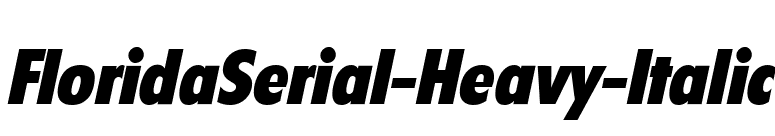 FloridaSerial-Heavy-Italic font preview