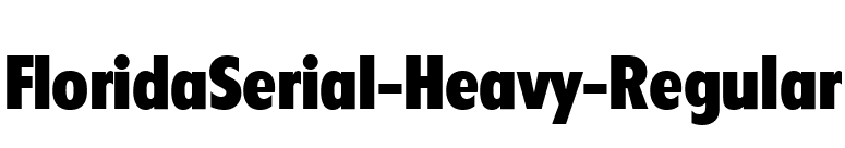 FloridaSerial-Heavy-Regular font preview