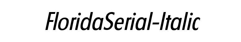 FloridaSerial-Italic font preview