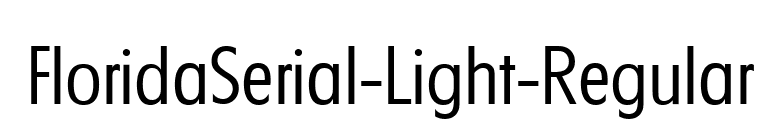 FloridaSerial-Light-Regular font preview