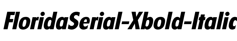 FloridaSerial-Xbold-Italic font preview