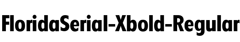 FloridaSerial-Xbold-Regular font preview