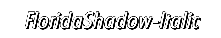 FloridaShadow-Italic font preview
