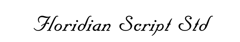 Floridian Script Std font preview