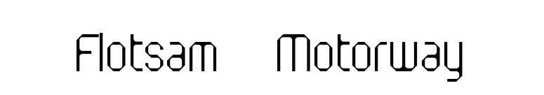 Flotsam Motorway font preview