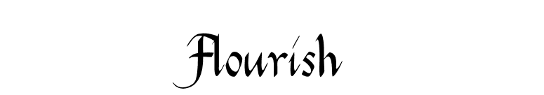 Flourish font preview