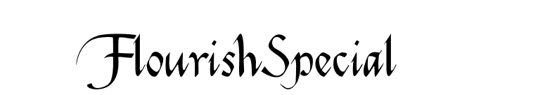 FlourishSpecial font preview