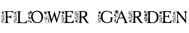 FLOWER GARDEN font preview