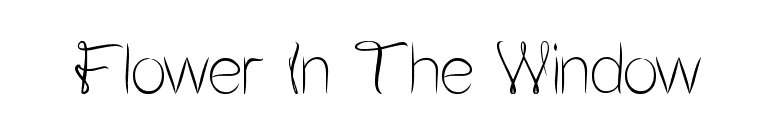 Flower In The Window font preview
